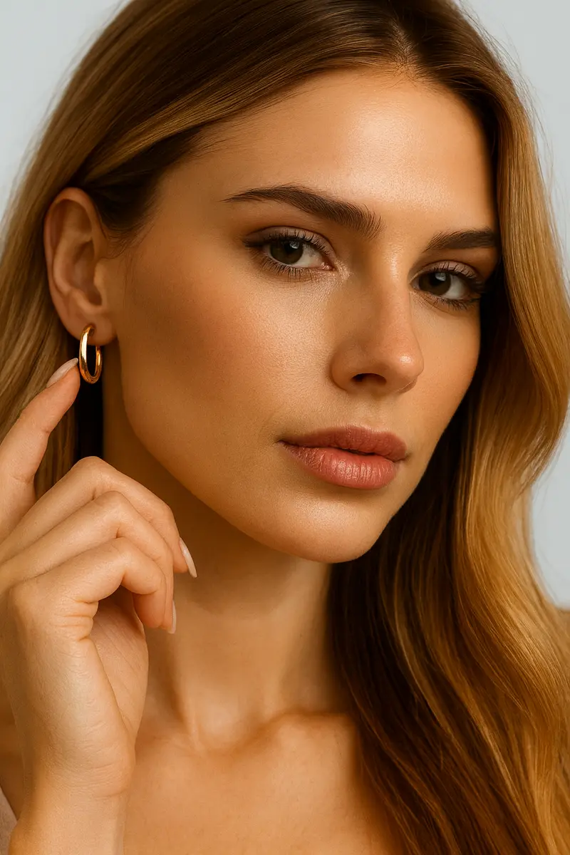 Orecchini in Oro con Taglio Diamante – Oro Massiccio 10 ct