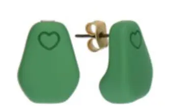 Orecchini Thun pin in resina colore verde | Rohome