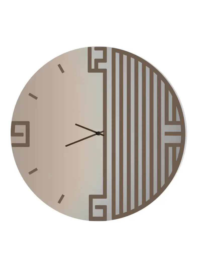 Orologio specchio rame e bronzo d. 60cm | Rohome