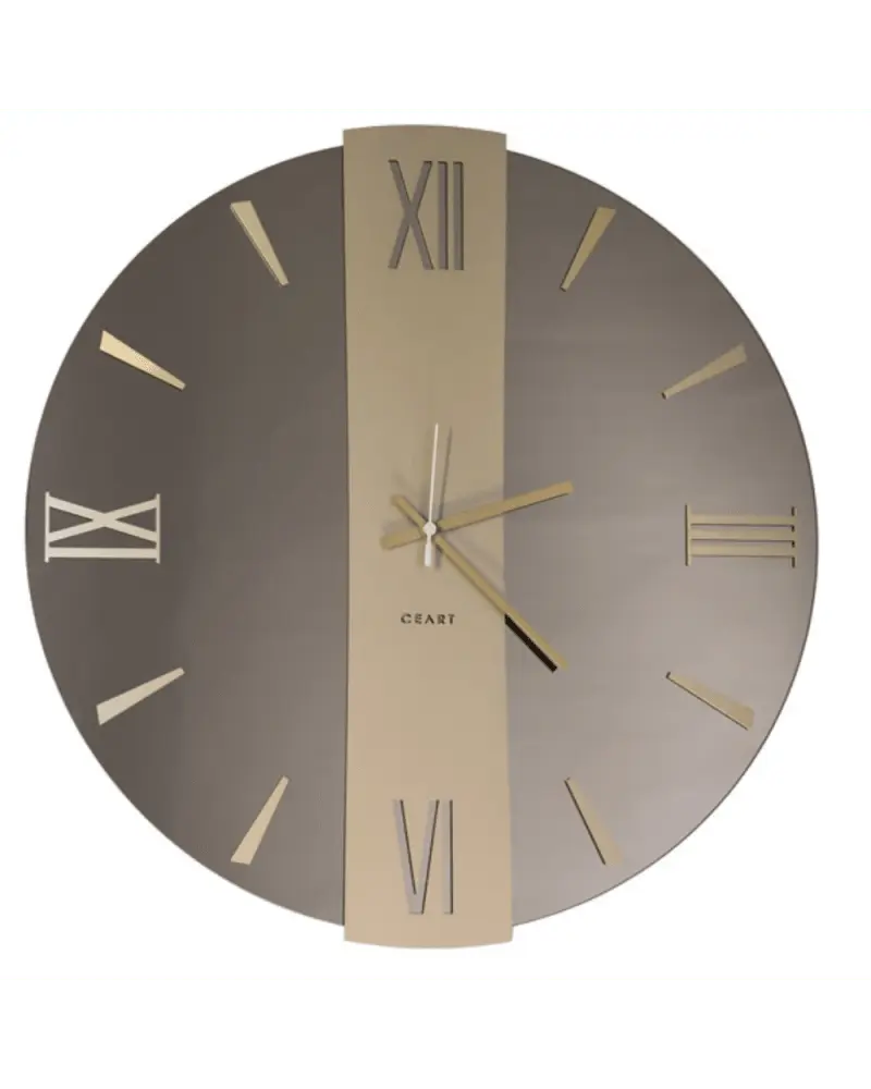 Orologio specchio rame ed oro d. 60cm | Rohome