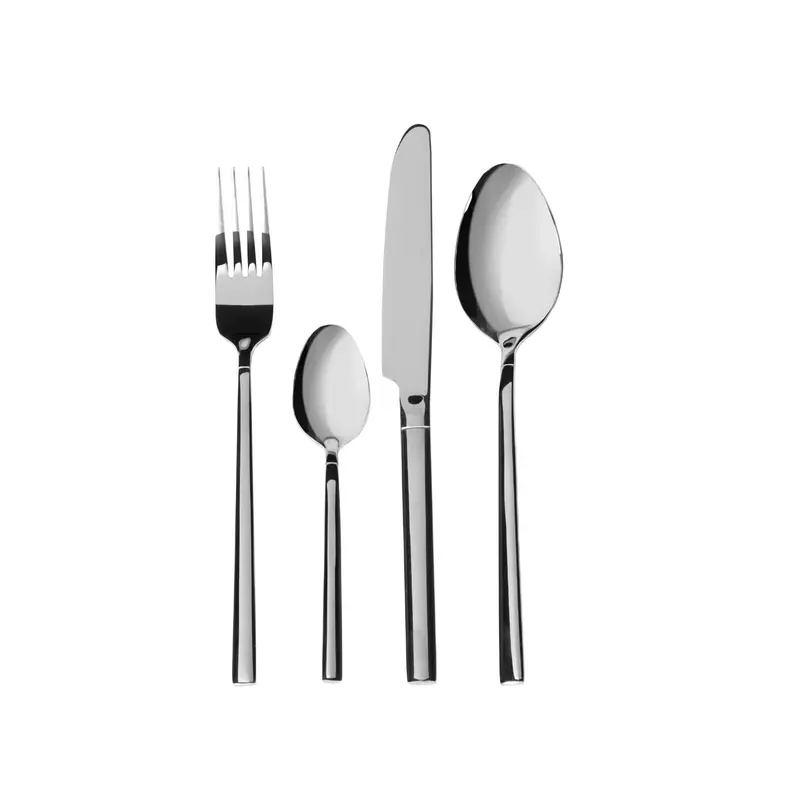 OWIJI Posate Acciaio Inox Set 24 Pezzi 6 persone Design Classico Finitura Lucida Lavabile Lavastoviglie