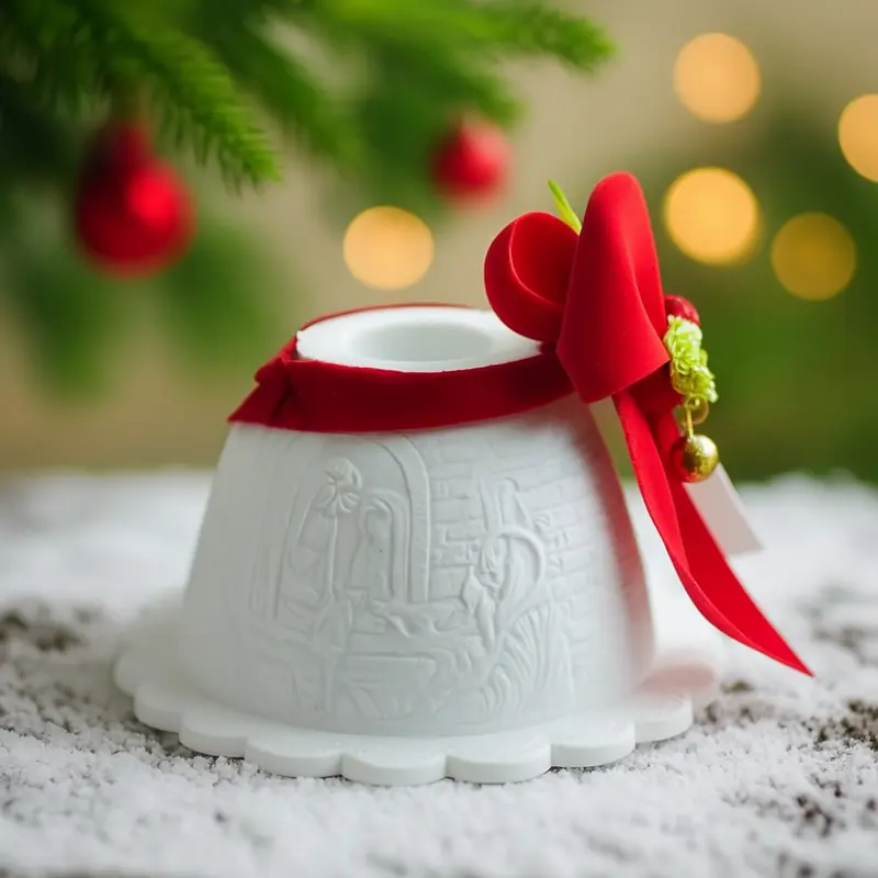 Palais Royal Porta Candela Litofania Natale LED H 13 cm