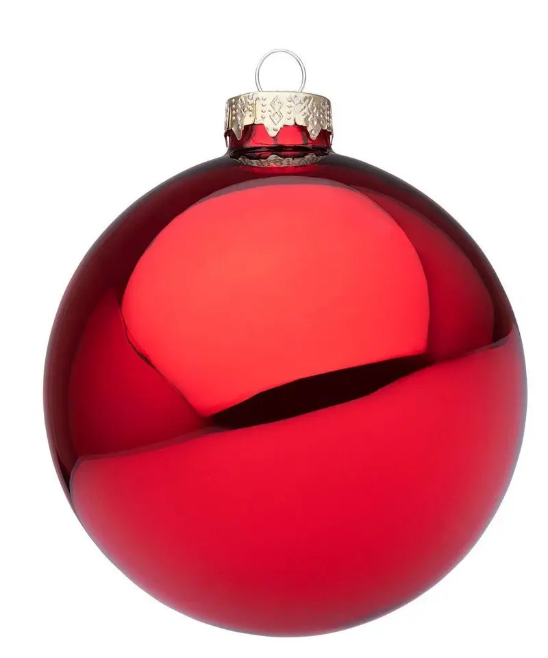 Palla di Natale vetro rosso granata D. 10cm | Rohome