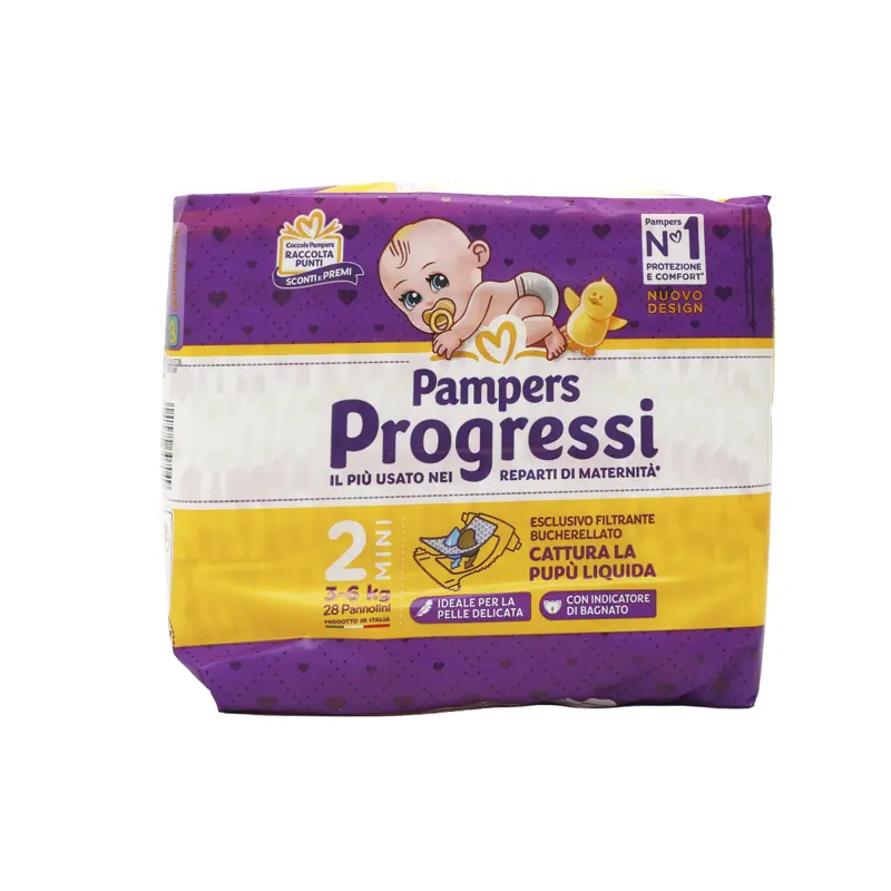 PAMPERS PROGRESSI 2 MINI 3-6 KG 28 PEZZI