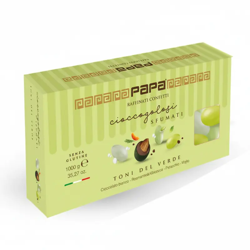 Papa Confetti Cioccogolosi Sfumati Toni del Verde Mix 1 kg