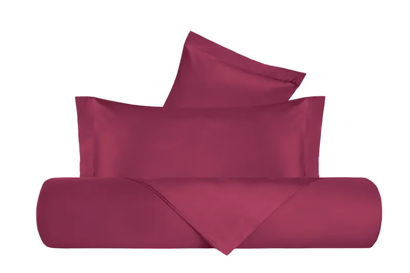 Parure Copripiumino in Raso di puro cotone Violaceo