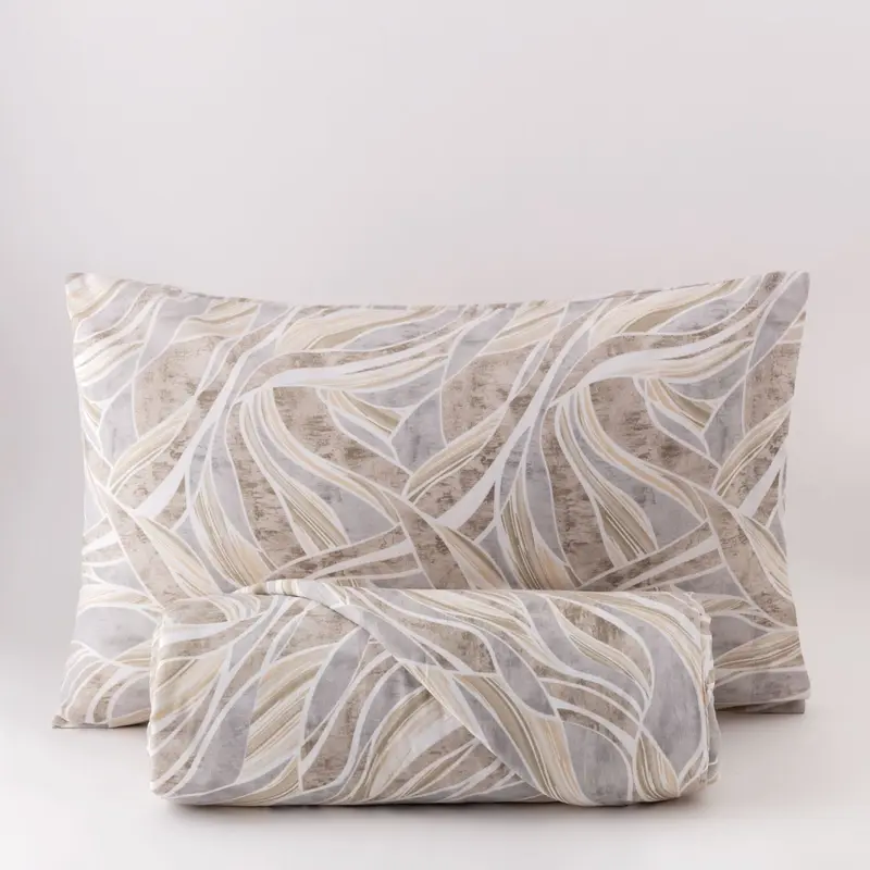 Parure copripiumino lenia in cotone tortora | Rohome