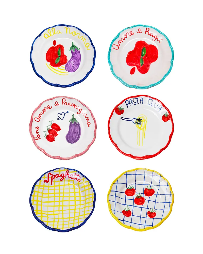 "Pasta everyday" Plates MIX - Set of 6