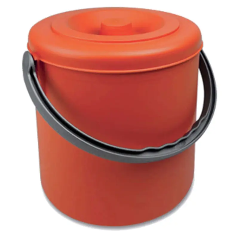 Pattumiera 20 Con Coperchio Eureka Arancio - Ø30X31H Cm