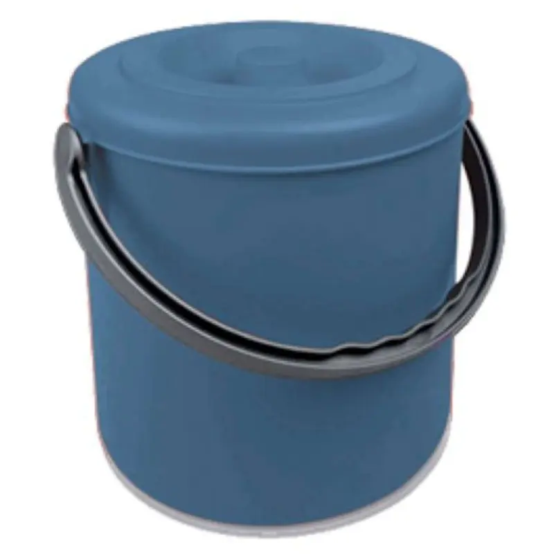 Pattumiera 20 Con Coperchio Eureka Blu - Ø30X31H Cm