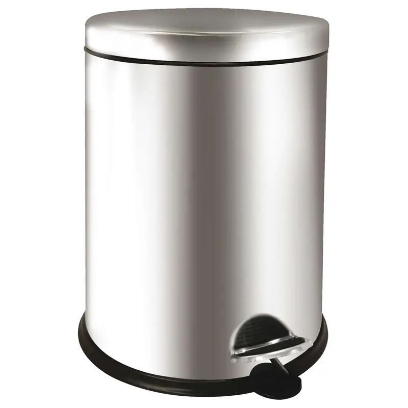 Pattumiera Pedale Lt.12 Colore Inox - 25×25×39,5 Cm