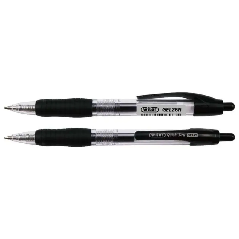 Penna Inchiostro Gel 0.7 (Tipo G2) Nero Wiler X12