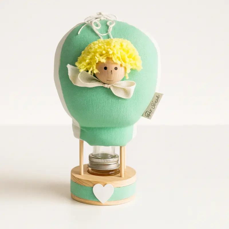 Petit Amour Mongolfiera Piccolo Principe Verde Diffusore H 20  cm