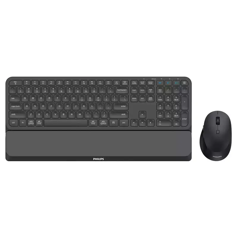 Philips Serie 6000 SPT6607B/34 tastiera Mouse incluso Casa RF senza fili + Bluetooth Nero