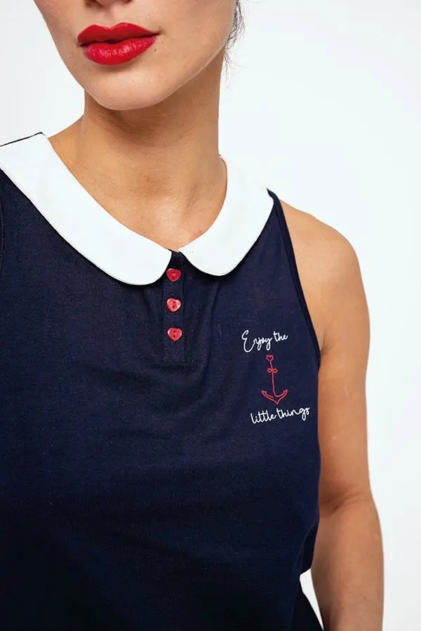 Pigiama donna pin up stile marinaro