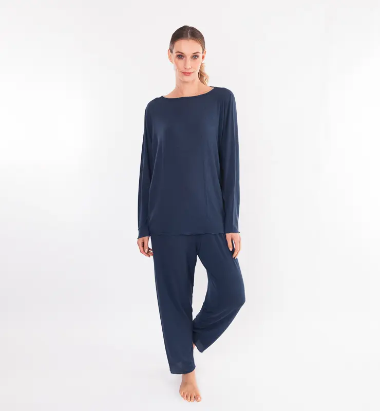 Pigiama in TENCEL™ cashmere a manica lunga