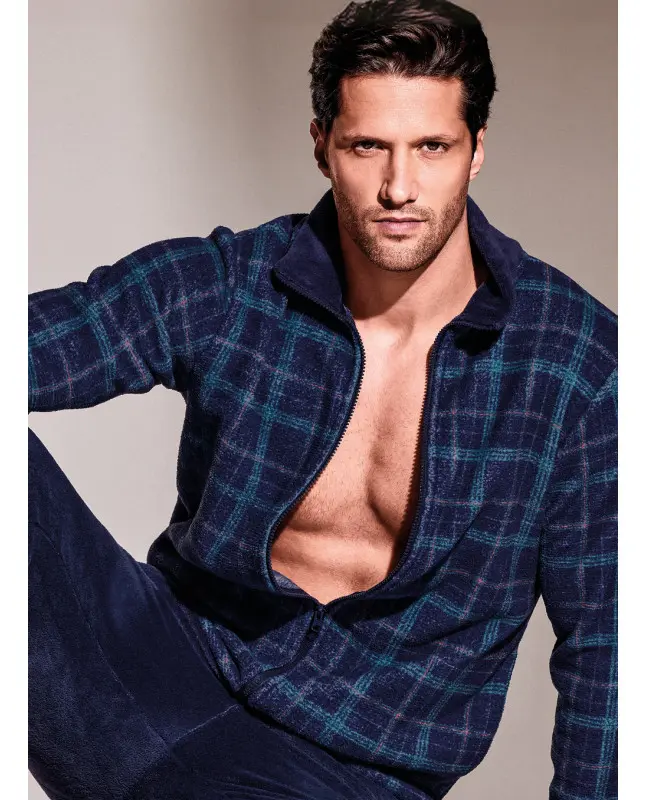 Pigiama Tuta Uomo in Pile con Zip