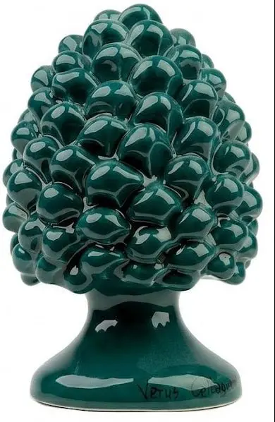 Pigna artigianale Verus Verde ottanio h 20cm | Rohome