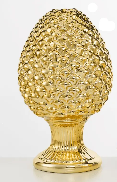 Pigna in ceramica h.35cm oro | Rohome