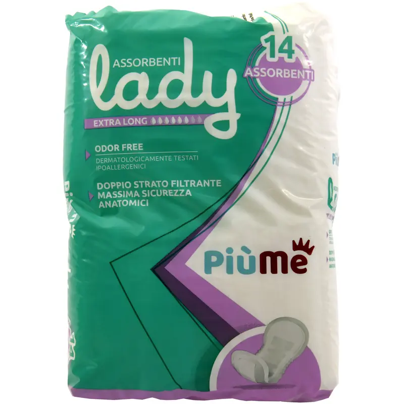 PIUME ASSORBENTI LADY EXTRA LONG 14 PEZZI DISPOSITIVO MEDICO CE CLASSE 1