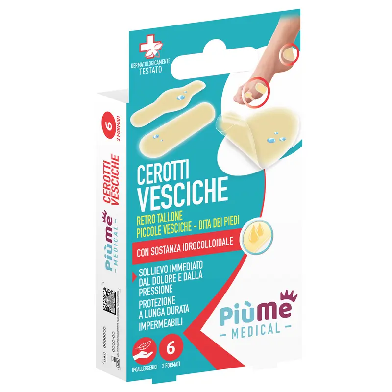 PIUME CEROTTI VESCICHE 3 FORMATI 6 PEZZI