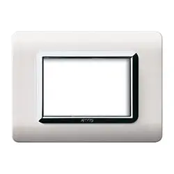 Placca AVE 44PY03BLC Tecnopolimero Bianco 3 Moduli - Serie Sistema 44