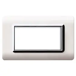 Placca AVE 44PY04BLC Tecnopolimero Bianco 4 Moduli - Serie Sistema 44