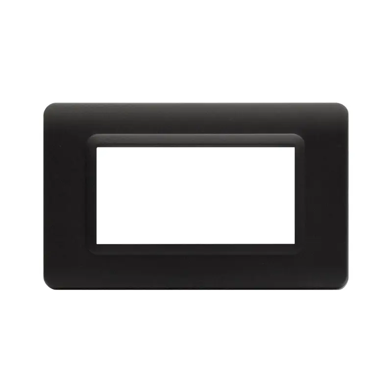 Placca AVE 44PY04GTK Tecnopolimero Grigio/Antracite 4 Moduli - Serie Sistema 44