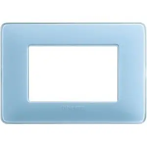 Placca BTicino AM4803CAR Serie Matix 3 Moduli Blu Turchese - Stile Marino Fresco
