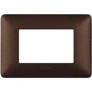 Placca BTicino AM4803TGG Serie Matix 3 Moduli Marrone Caffè - Design Caldo Elegante
