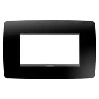 Placca GEWISS Chorus GW16104TN - 4 Moduli Nero Toner Serie Civile