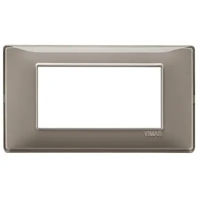 Placca VIMAR Serie PLANA 4 Moduli Reflex Cenere 14654.40