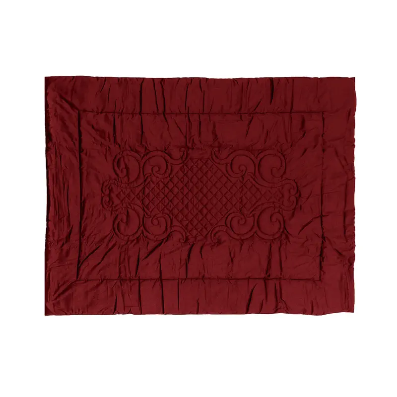 Plaid Arredo 140 x 180 cm in Raso di puro cotone Bordeaux