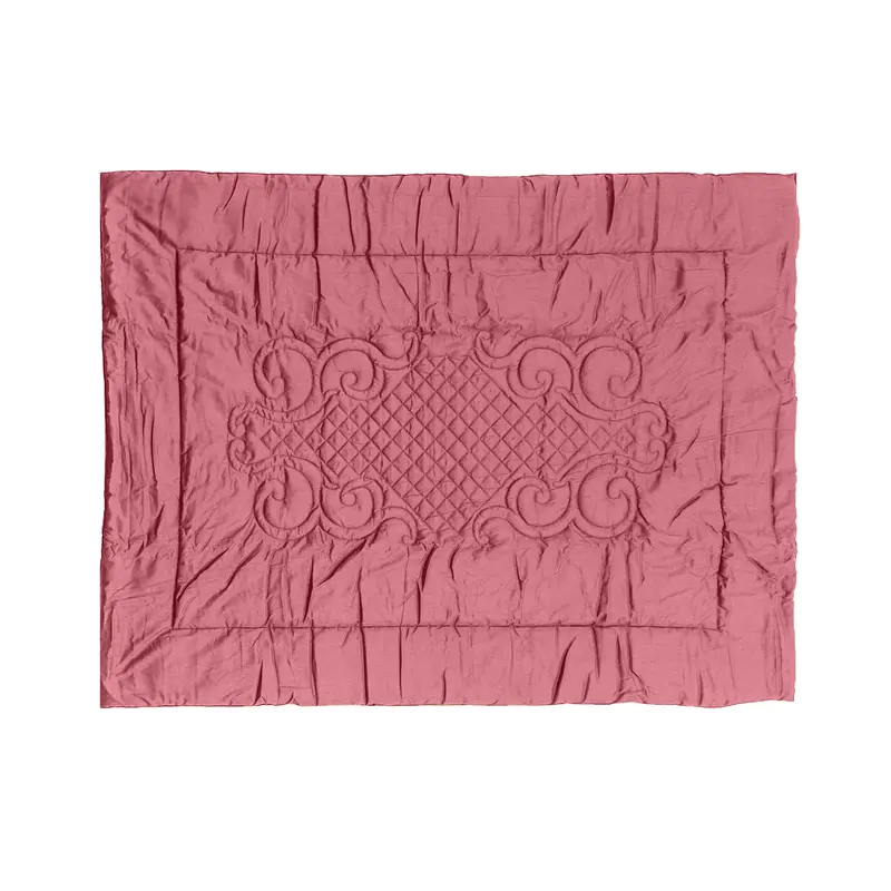 Plaid Arredo 140 x 180 cm in Raso di puro cotone Lampone