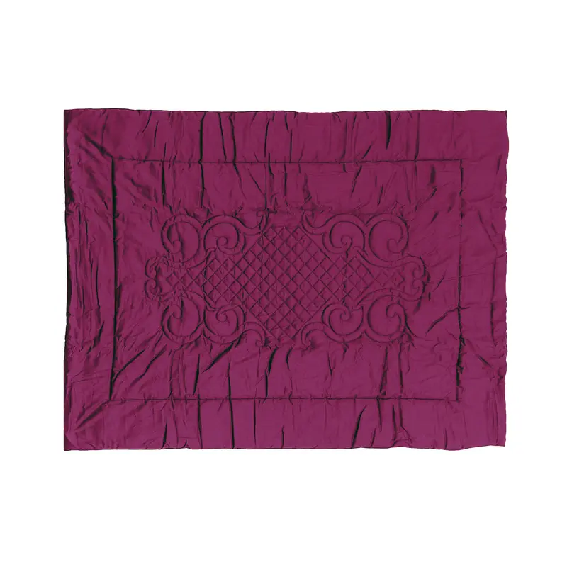 Plaid Arredo  140 x 180 cm in Raso di puro cotone Violaceo