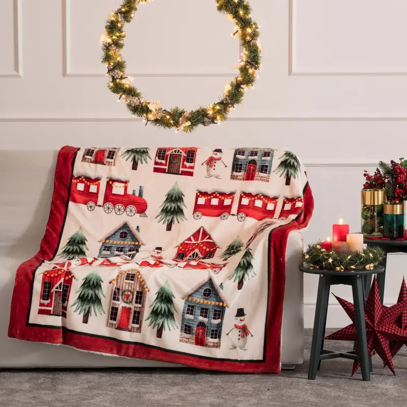 Plaid Natalizio con diversi soggetti 130x160 | Rohome