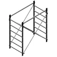 Ponteggio FACAL AMMP - Professionale 6 Gradini 4 Ruote Freno Piano Botola 1,8m Alluminio