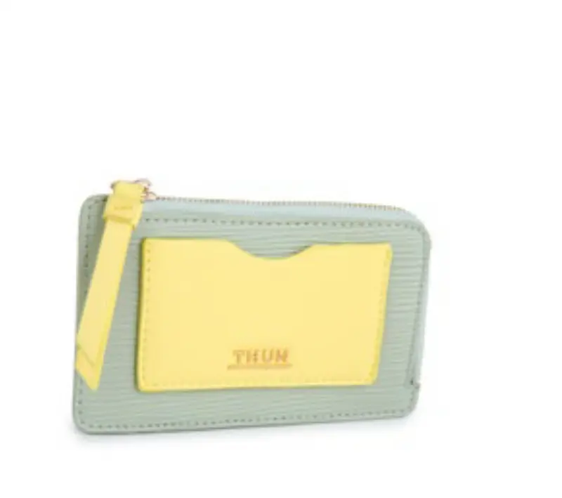 Porta carte di credito Thun in ecopelle donna verde | Rohome