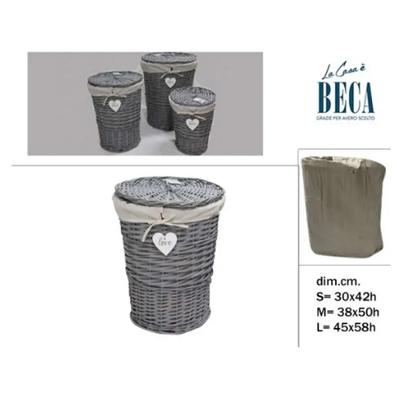 Portabiancheria 3Pz Tondo Home Gr 77709