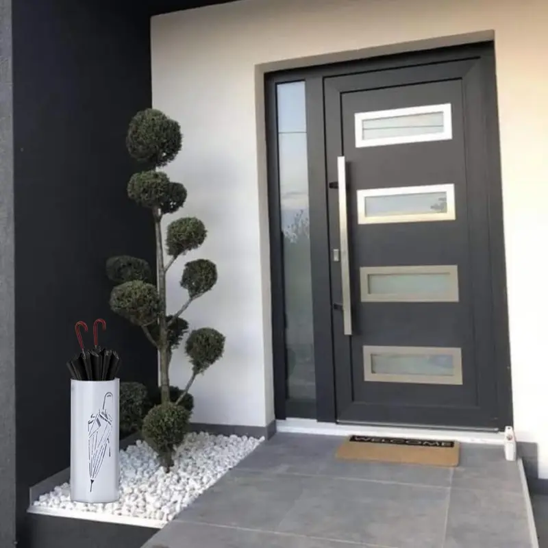 Portaombrelli Interno Esterno Ferro Design Moderno Ombrello Impermeabile Rotondo Salvaspazio Casa Ufficio