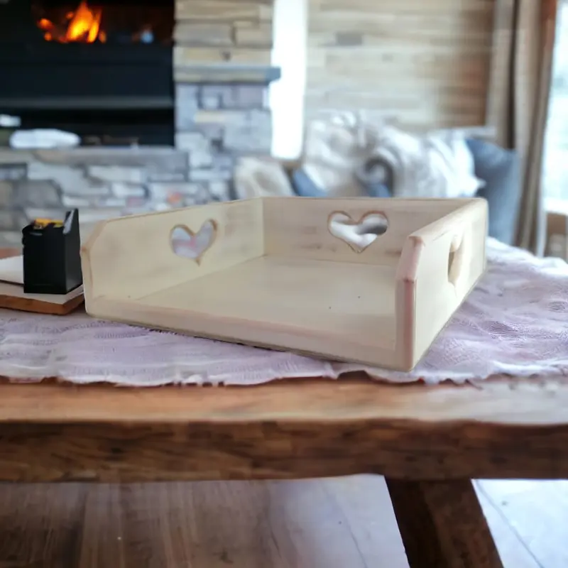 Portatovaglioli Cuore Shabby Legno Bianco 8x26 cm