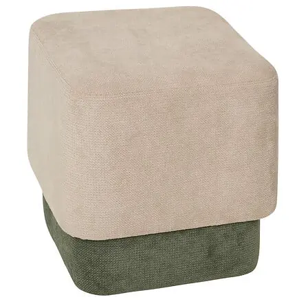 Pouf 2 in 1 colore grigio e verde | Rohome