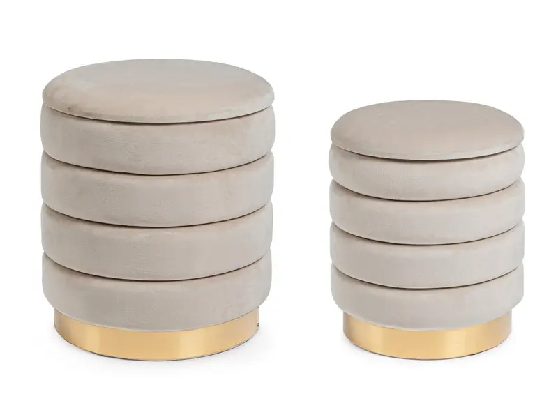 Pouf contenitore arin beige | Rohome