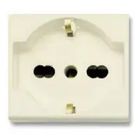 Presa Bipasso/Schuko AVE 45990/15TS 2P+T 10/16A Tipo P40 - Bianco