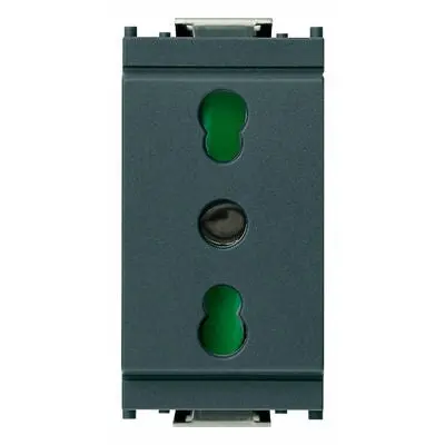 Presa Bipasso VIMAR Serie IDEA 16203 Antracite 2P+T 10/16A - Presa Standard 1 Modulo