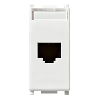 Presa Dati VIMAR Serie PLANA 14339.11 - RJ45 Cat 5E Non Schermato 1 Modulo Bianco