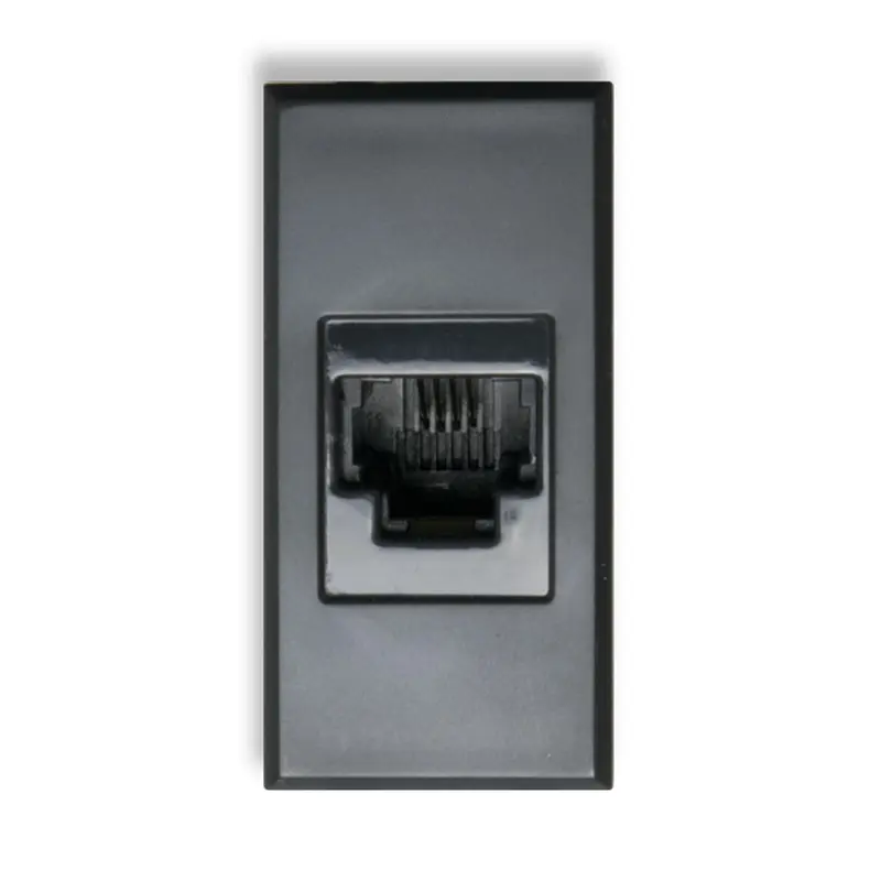 Presa Telefonica RJ11 AVE 445024 Serie Tekla - Connessione a Vite 1 Modulo Antracite