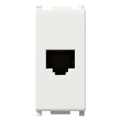 Presa Telefonica VIMAR Serie PLANA 14320 - RJ11 Connessione K10 1 Modulo Bianco