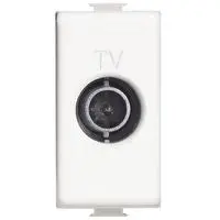Presa TV BTicino AM5202P14 Serie Matix Passante Bianca - Connettore IEC 9,5mm