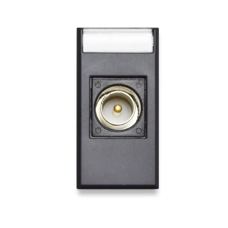 Presa TV SAT Derivata AVE 445096IM Serie Tekla - Connettore IEC Maschio 1 Modulo Antracite